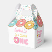 Sweet One Donut Girl First Birthday Party Bedankdoosjes (Achterkant)