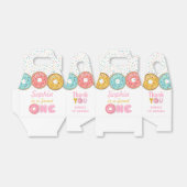 Sweet One Donut Girl First Birthday Party Bedankdoosjes (Uitgevouwen)