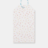 Sweet One Donut Girl's 1e verjaardag Dank je Cadeaulabel (Achterkant)