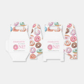 Sweet One Donut Pink 1e eerste verjaardag Bedankdoosjes (Uitgevouwen)