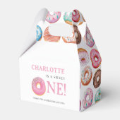 Sweet One Donut Pink 1e eerste verjaardag Bedankdoosjes (Voorkant Zijde)