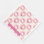Sweet One Donut Pink 1e verjaardagsfeestje Servet (Hoek)