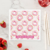 Sweet One Donut Pink 1e verjaardagsfeestje Servet (Insitu)