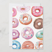 Sweet One Donut Pink Glaze Eerste Verjaardagsfeest Kaart (Achterkant)