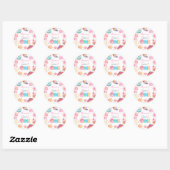 Sweet One Donut Snoep Verjaardag Sticker (Vel)