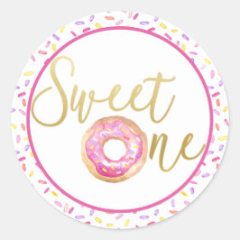 Sweet One Donut Sprinkle Party Favoriet Label