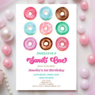 Sweet One Donut Sprinkles 1e verjaardagsfeestje Kaart