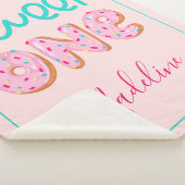 Sweet One Donut Sprinkles Design Persoonlijke Baby Sherpa Deken (3/4)