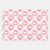 Sweet One Donut Verjaardag Cadeauverpakking Inpakpapier Vel (Voorkant)
