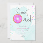 Sweet ONE donut verjaardag Kaart (Voorkant)