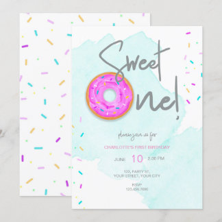 Sweet ONE donut verjaardag Kaart