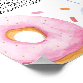 Sweet One Donut Verjaardag Mijlpaal teken Poster (Hoek)
