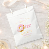 Sweet One Donuts Verjaardag Uitnodiging, Meisjes 1 Bedankzakje (Geknipt)