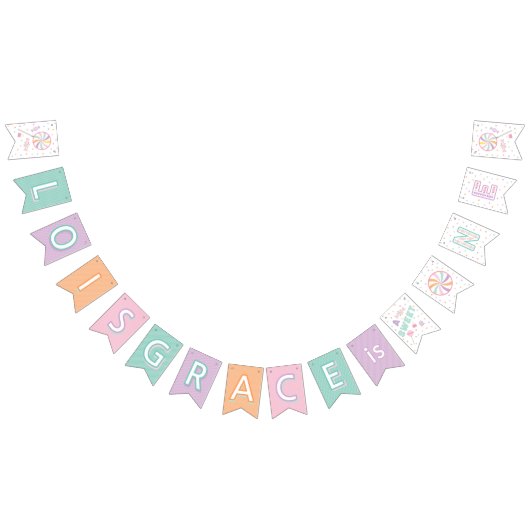 Sweet One First Birthday Custom Bunting Flags Vlaggetjes (Alle)