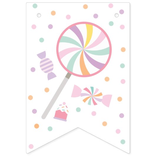 Sweet One First Birthday Custom Bunting Flags Vlaggetjes (Eerste vlag)