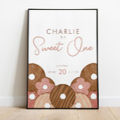 Sweet One First Birthday Donut Girl's Party Poster