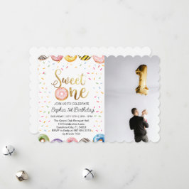 Sweet One First Birthday Invitation, Donut 1st Feestdagenkaart