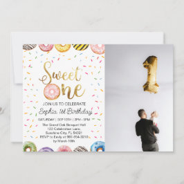 Sweet One First Birthday Invitation, Donut 1st Feestdagenkaart