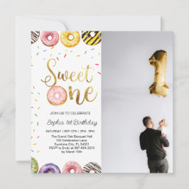 Sweet One First Birthday Invitation, Donut 1st Feestdagenkaart