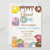 Sweet One First Birthday Invitation - Jongen Kaart (Voorkant)