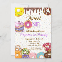 Sweet One First Birthday Invitation - Meisje
