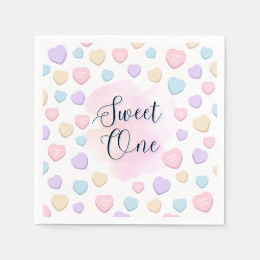 Sweet One First Birthday Napkins Servet (Voorkant)