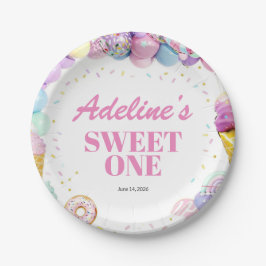 Sweet One First Birthday Paper Plates Papieren Bordje