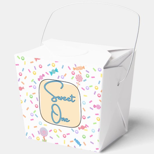 Sweet One First Birthday Party Favor Box Bedankdoosjes (Voorkant)
