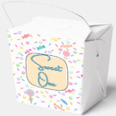 Sweet One First Birthday Party Favor Box Bedankdoosjes (Achterkant)