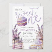 Sweet One First Birthday Pastel Violet Kaart (Voorkant)