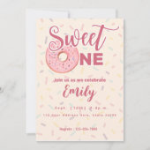 Sweet One First Day Uitnodiging (Voorkant)