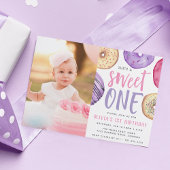 Sweet One | Foto Donut First Birthday Kaart