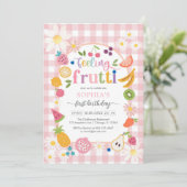 Sweet One Fruit 1st Birthday Invitation Kaart (Staand voorkant)