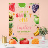 Sweet One Fruit 1st Verjaardag Bash, Zomerfeest Acryl Bord (Huwelijk)