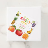 Sweet One Fruit 1st Verjaardag Bash, Zomerfeest Bedankjes Labels (In situ)