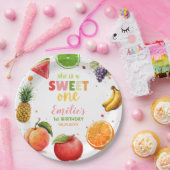 Sweet One Fruit 1st Verjaardag Bash, Zomerfeest Papieren Bordje (Feest)