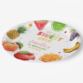 Sweet One Fruit 1st Verjaardag Bash, Zomerfeest Papieren Bordje (Gekanteld)