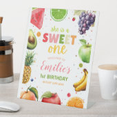 Sweet One Fruit 1st Verjaardag Bash, Zomerfeest Reclamebord Met Voetstuk (Insitu)