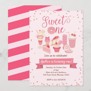 Sweet One Girl Donut, uitgenodigd op de dag van de Kaart