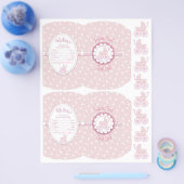 Sweet One Girl Mini Puff Box Sjabloon Flyer (Enkel)