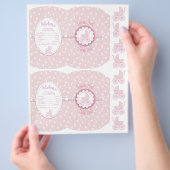 Sweet One Girl Mini Puff Box Sjabloon Flyer (Hand)