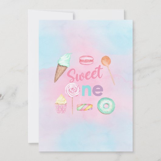 Sweet One girl op de eerste uitnodiging voor de ee (Achterkant)