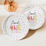 Sweet One Ice Cream Eerste 1e Verjaardagsfeest Papieren Bordje<br><div class="desc">Dit zijn Sweet One Ice Cream First 1st Birthday Party Paper Borden!</div>