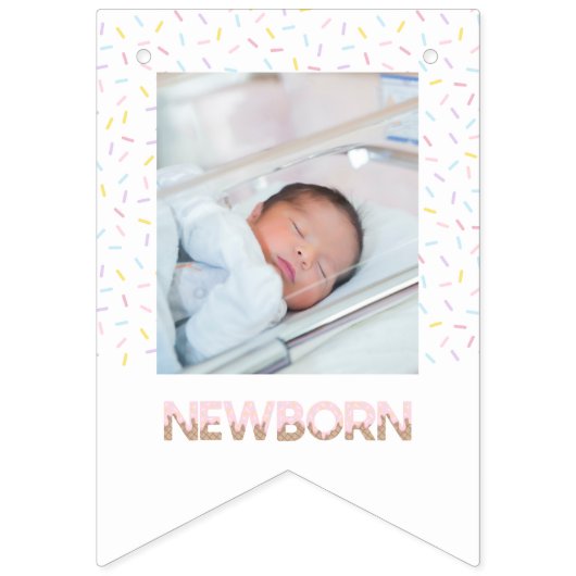 Sweet One Ice Cream Eerste Verjaardag Foto Banner (Tweede vlag)