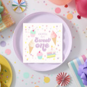 Sweet One Ice Cream en Cake 1e Verjaardag Servet