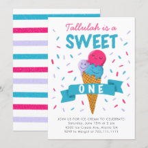 Sweet One Ice Cream Kinder 1e Verjaardagsfeest