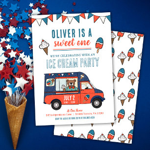 Sweet One Ice Cream Party 1e verjaardag Kaart