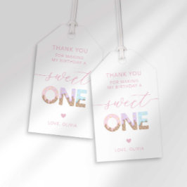 Sweet One Ice Cream Verjaardagsgunst Tags Cadeaulabel