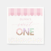 Sweet One Ice Cream Verjaardagsservetten Servet (Voorkant)