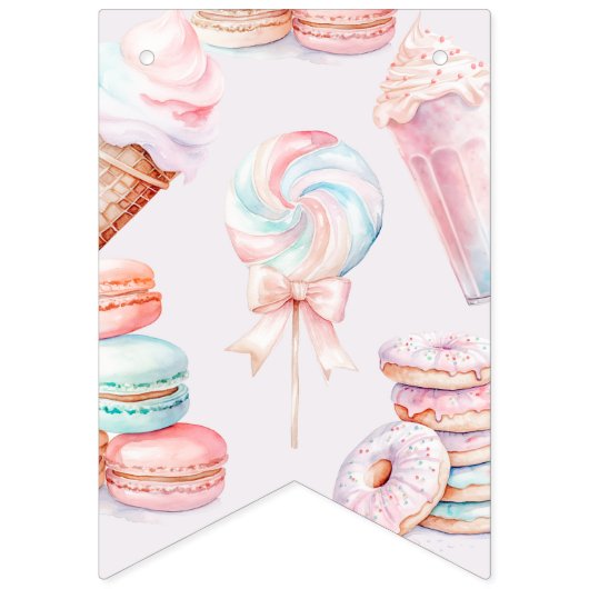 Sweet one ijsje verjaardag vlaggetjes (Eerste vlag)